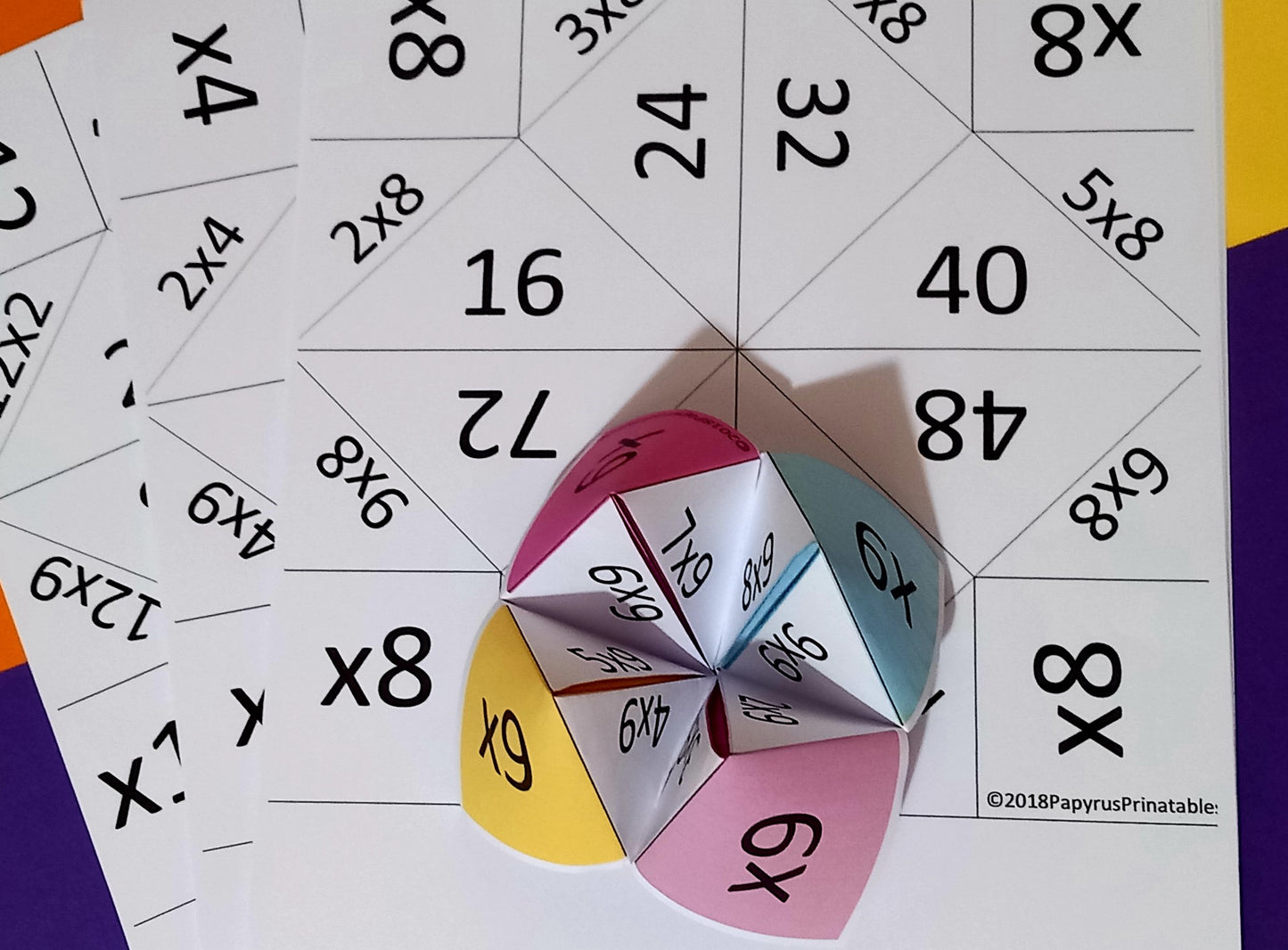 Times Tables Fortune Teller | Multiplication Facts 0–12