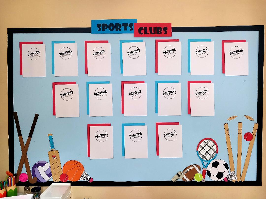 Sports Club Notification Board Display