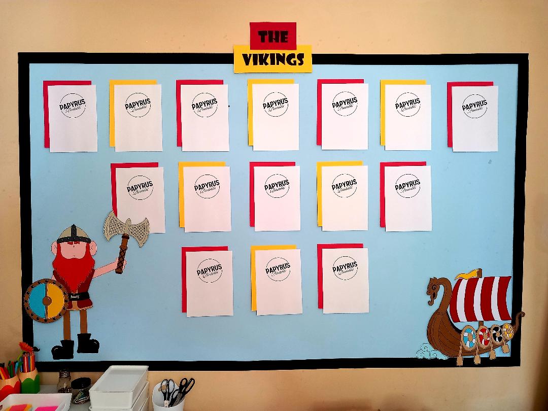 The Vikings Classroom Display – Viking Warrior & Longship