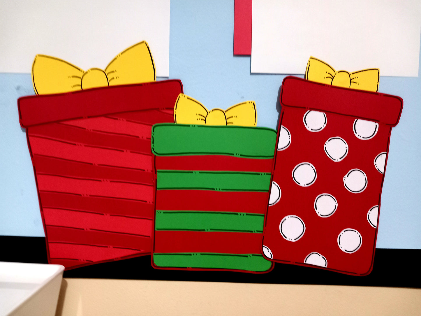 Collaborative Christmas Present Display Art Activity