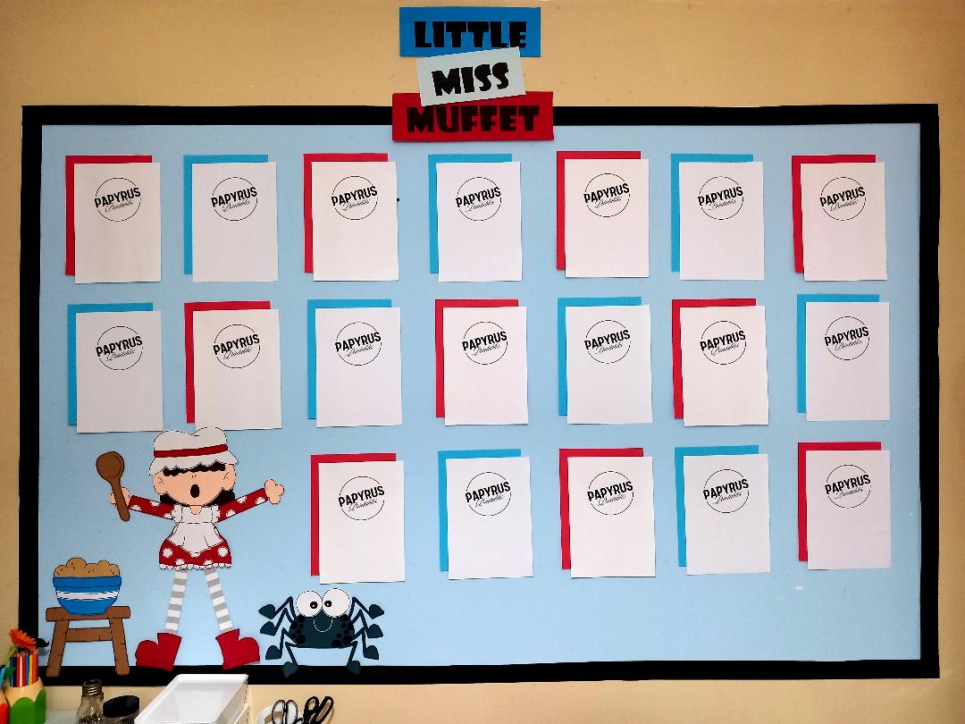 Little Miss Muffet - Nursery Rhyme Display