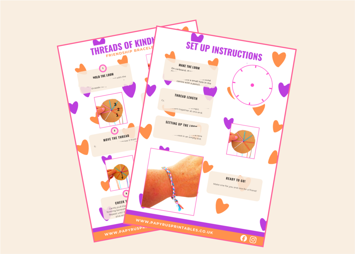Threads of Kindness – Friendship Bracelet Leaflet